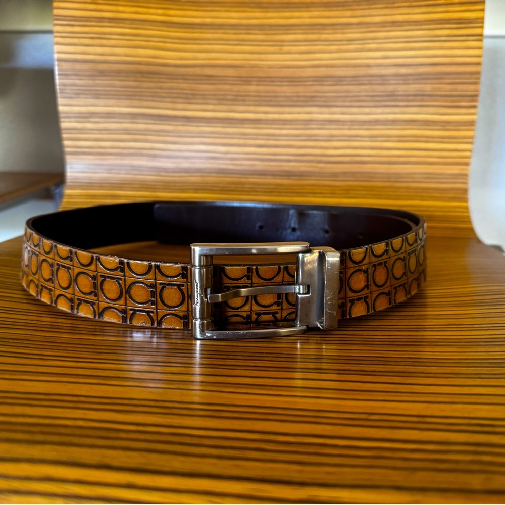 salvatore ferragamo men’s leather belt